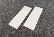 1449505 42 st Förpackningar kakelplattor vita 10x30 cm
