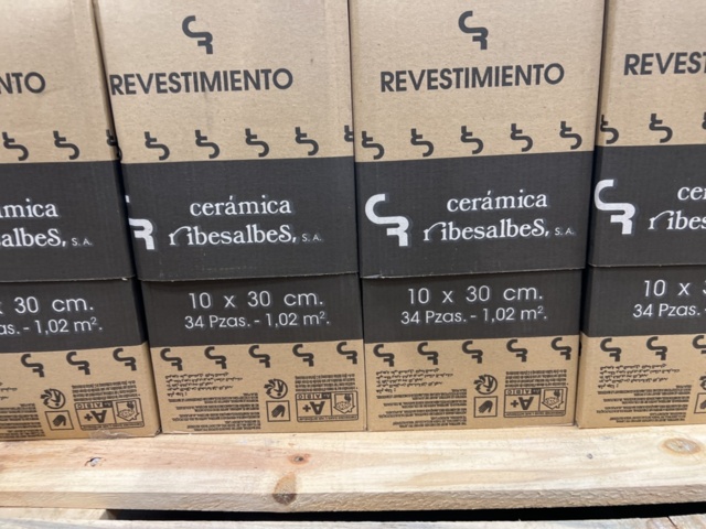 1449505-5 42 st Förpackningar kakelplattor vita 10x30 cm