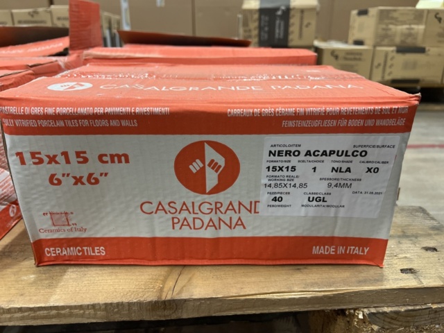 1449507-6 9 st Förpackningar klinker, Nero Acapulco