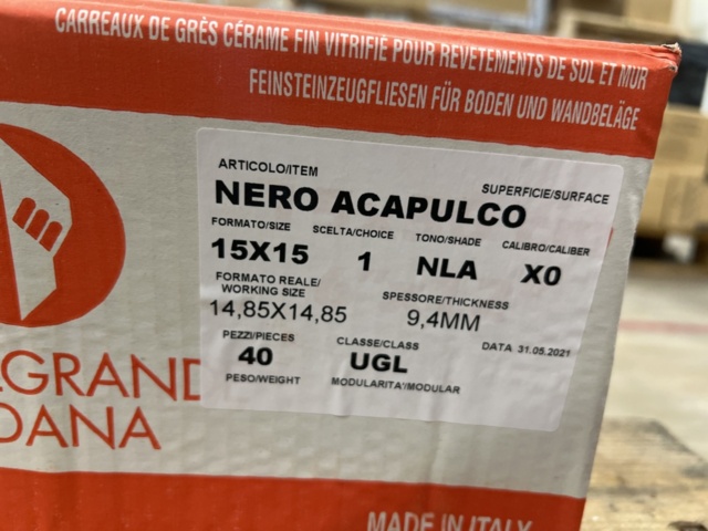 1449507-7 9 st Förpackningar klinker, Nero Acapulco