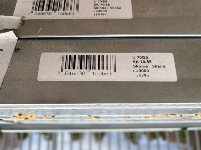 1449525-5 Stålreglar 145/55, 3m & 70/55, 3m