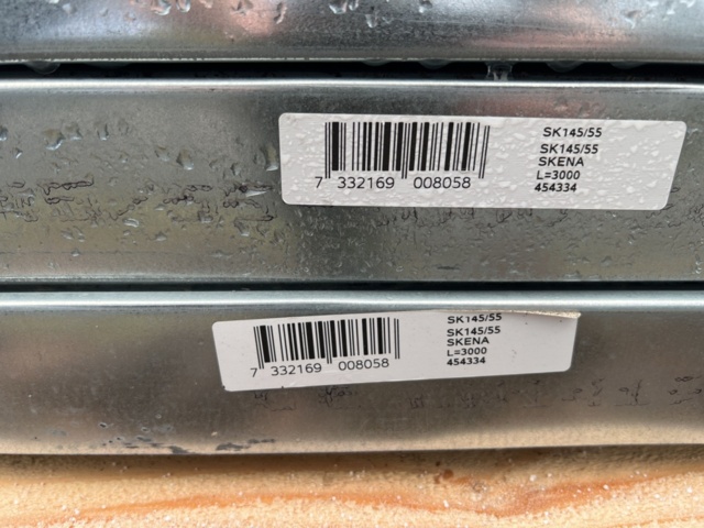 1449525-7 Stålreglar 145/55, 3m & 70/55, 3m