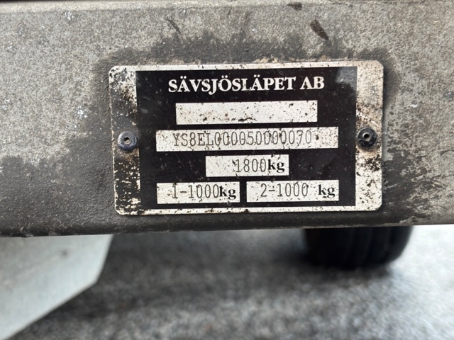1364011-9 Släpvagn med hetvattentvätt - Sävsjösläpet