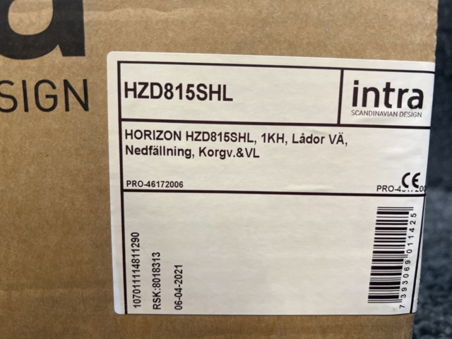 1449498-4 Diskbänk Intra HZD815SHL, 815 x 510 mm