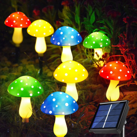 1449844-4 3 pcs Solar Powered String Lights Mushroom Glow (3 mushrooms) - Free shipping