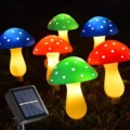 1449844-7 3 pcs Solar Powered String Lights Mushroom Glow (3 mushrooms) - Free shipping
