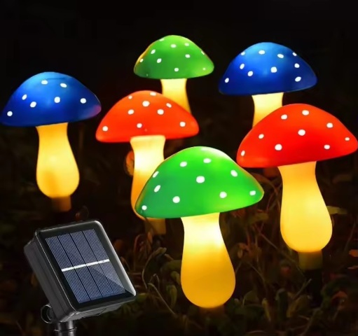 1449844-7 3 pcs Solar Powered String Lights Mushroom Glow (3 mushrooms) - Free shipping