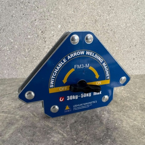 1449957-4 4 st Pilformade Svetsmagneter FM3-M – On/Off 50 kg Dragkraft 45° / 90° / 135° - Fri frakt