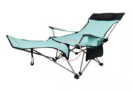 1450005 Campingstol & Solstol 2-i-1 Hopfällbar Cyan - Fri frakt