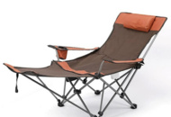 1450007 Campingstol & Solstol 2-i-1 Hopfällbar Orange - Fri frakt