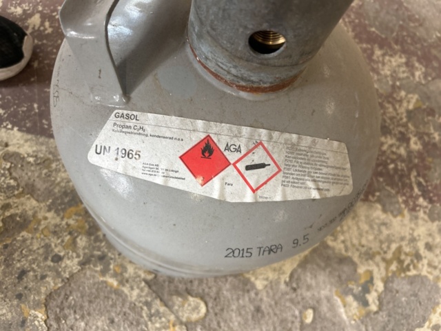 1423622-4 Gasolflaska (tom) - AGA, 9,5 kg