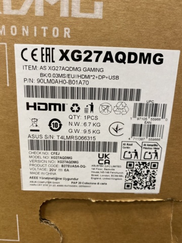 1448357-3 Gamingskärm ASUS 27" ROG Strix XG27AQDMG