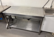 1372695 Stainless steel workbench with undershelf
