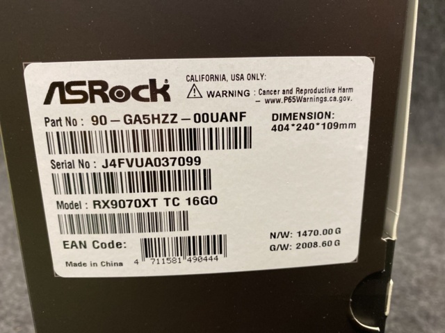 1448389-3 Grafikkort ASRock AMD Radeon RX 9070 XT Taichi OC