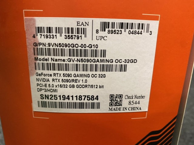 1448390-4 Grafikkort Gigabyte GeForce RTX 5090 GAMING OC