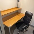 1372715-1 Desk with top shelf and office chair