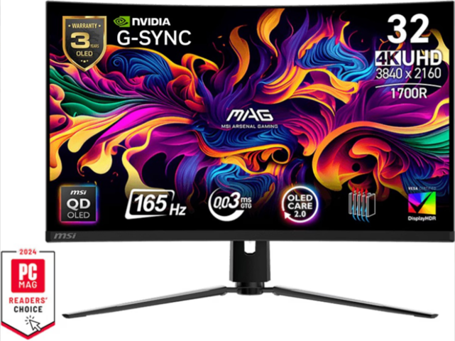 1448360-1 Gamingskärm MSI 32" 4K curved MAG 321CUP QD-OLED