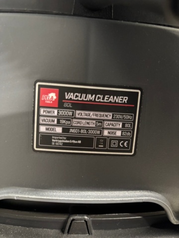 1372687-5 Våt- och torrdammsugare - PELA JN601-80L-3000W
