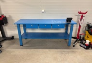 1372690 Arbetsbänk med skruvstäd – 200 x 65 cm