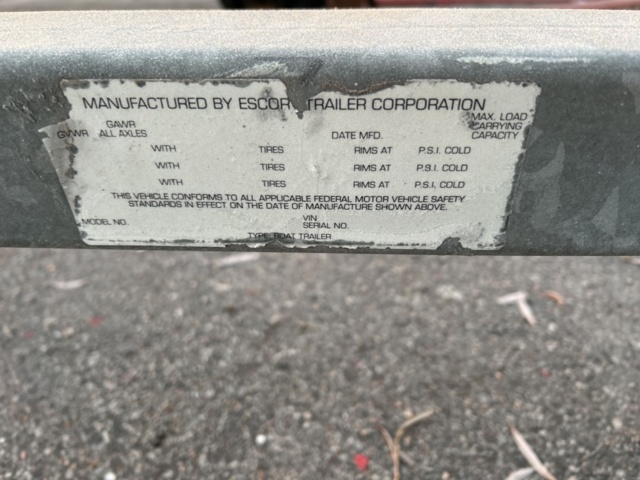 1423672-16 Boat cradle/pickup trailer - Escort Trailer Corporation