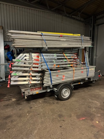 1356883-3 Transportsläp med 70 m² ställning samt fallskydd - Tysse - 2021