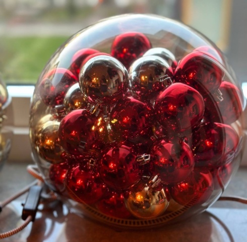 1396266-6 Dekorationsbelysning med julgranskulor - 4 st glasbollar med LED-lampor