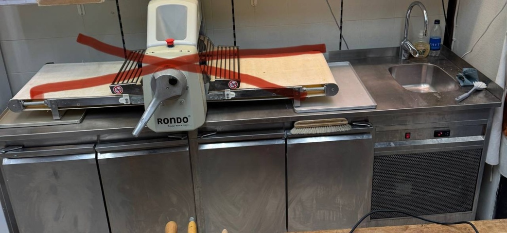 1396288-2 Refrigerated counter with sink and mixer