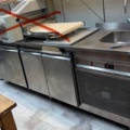 1396288-4 Refrigerated counter with sink and mixer