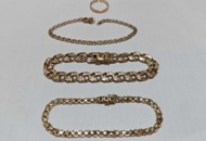 1400653 Armband 3 st och ring - 18K