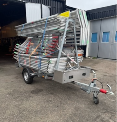 1356883-2 Transportsläp med 70 m² ställning samt fallskydd - Tysse - 2021