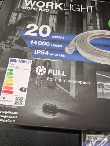 1454582-5 LED string, 2 pcs + power cable - 10 and 20 meters, Gelia