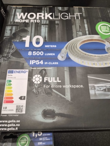 1454583-4 LED string, 2 pcs + power cable - 10 and 20 meters, Gelia