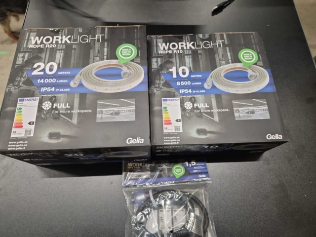 1454584-3 LED string, 2 pcs + power cable - 10 and 20 meters, Gelia