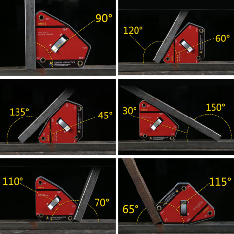 1454601-2 6 st Svetsmagneter WM5-S Multi-Angle On/off 30kg - Fri frakt