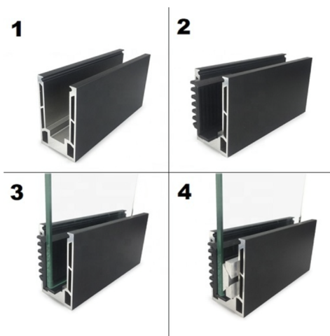 1454648-3 New/unused glass railings - 15 meters