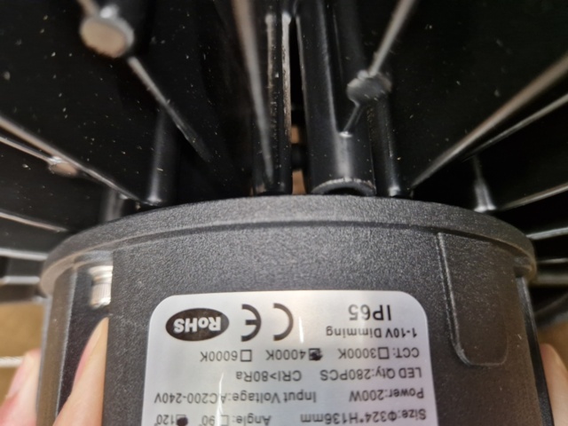 1454688-4 3 st High Bay 200W LED - Frakt ingår