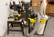 1443597 Belt sander with extraction and collection bag
