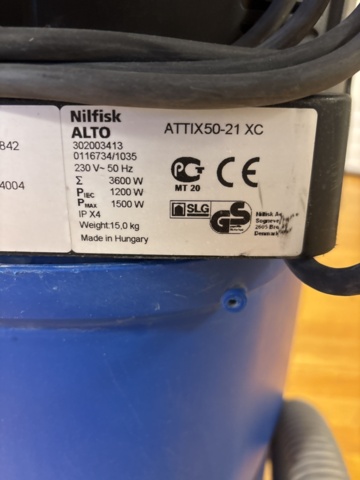 1444789-5 Nilfisk ALTO ATTIX 50-21 XC – Industridammsugare / Våtdammsugare