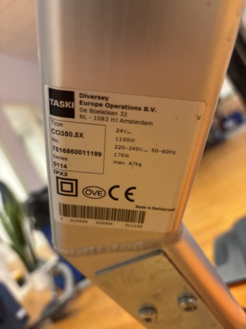 1444791-7 TASKI CO350.5X – Golvskurmaskin