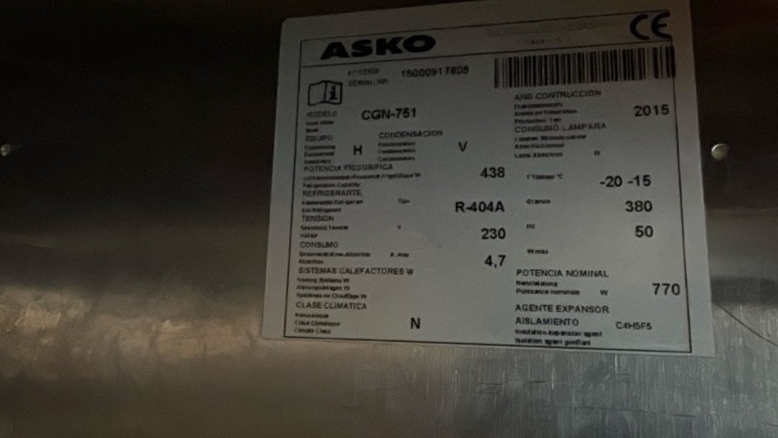 1454523-4 Frysskåp, Asko (2015)