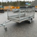 1406714-1 Brenderup lattice trailer with ramp and support legs
