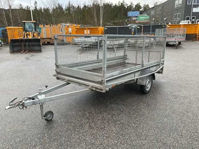 1406714-1 Brenderup lattice trailer with ramp and support legs