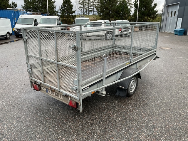1406714-5 Brenderup lattice trailer with ramp and support legs
