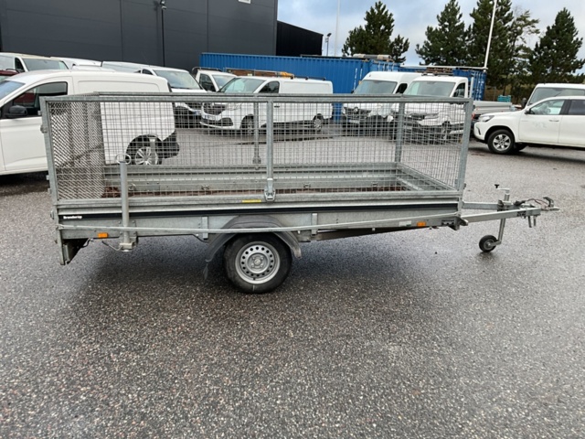 1406714-6 Brenderup lattice trailer with ramp and support legs