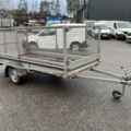 1406714-7 Brenderup lattice trailer with ramp and support legs