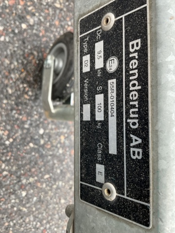 1406714-9 Brenderup lattice trailer with ramp and support legs