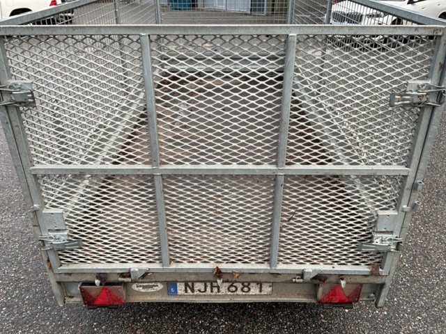 1406714-15 Brenderup lattice trailer with ramp and support legs
