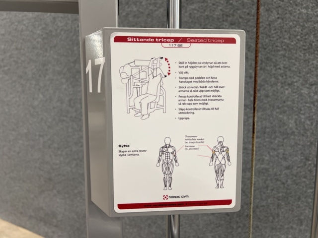 1455361-5 Seated tricep 117SE, Nordic gym