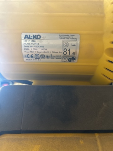 1455454-8 Vattenpump - AL-KO HWF 1000