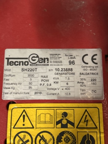 1455457-7 Generator - TecnoGen SH220T